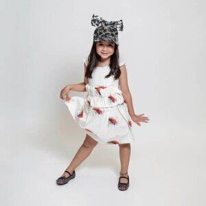 Hilda Henri cap sleeve rainbow girl's zoya poem fit and flare dress - Size 8